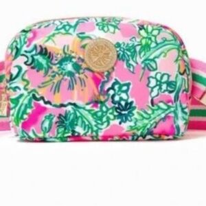 Lilly Pulitzer Floral Pink Belt Bag